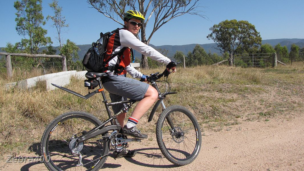 03-Heidi takes a break on the Bicentennial National Trail.JPG